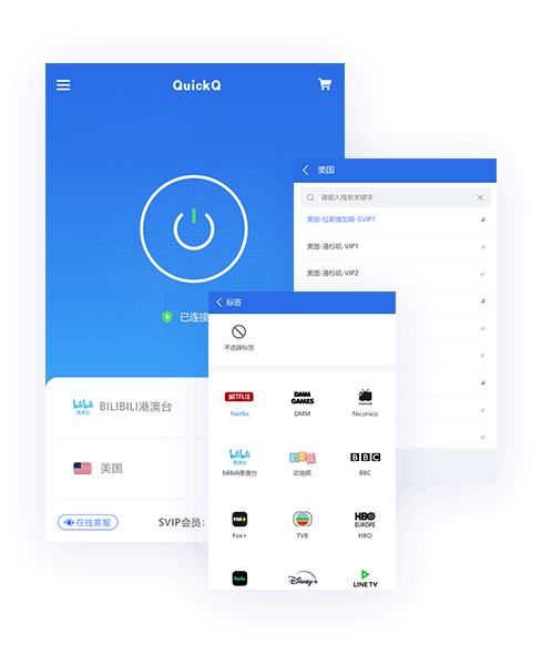 QuickQ支持哪些网络加速功能？